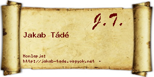 Jakab Tádé névjegykártya